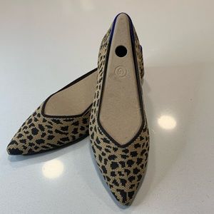 ROTHY’S OG Leopard Pointed-toe Flats Size 9.5
